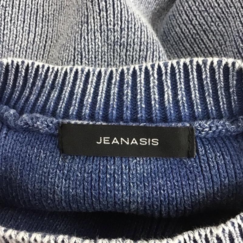 ジーナシス JEANASIS ニット、セーター 長袖 JS064188MN ショート丈 クロップド丈 FREE 無地 紺 / ネイビー /  レディース USED 古着 中古 10107067