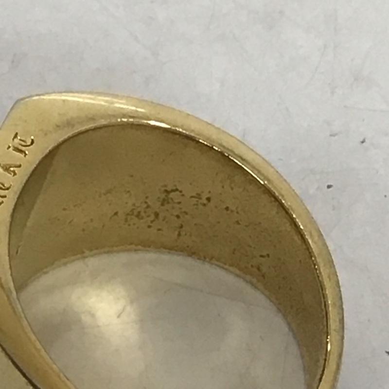 ハフ HUF アクセサリー 指輪 BLACKLETTER GOLD RING 22号 ロゴ、文字 黒 / ブラック / X 金 / ゴールド / メンズ USED 古着 中古 10132119