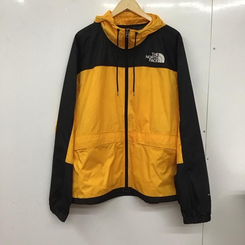 ザノースフェイス THE NORTH FACE ジャケット、上着 ジャケット、ブレザー nf0a4qz7 ジップアップジャケット ナイロンパーカー アウター XL ロゴ、文字 黒 / ブラック / X 黄 / イエロー / メンズ USED 古着 中古 10133613