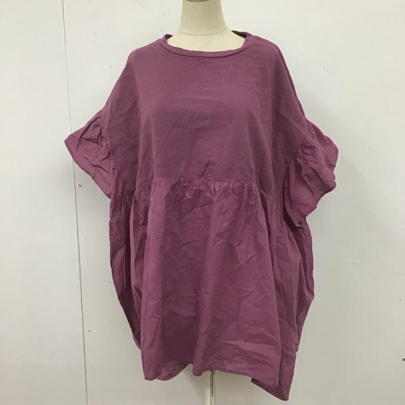 サマンサモスモス Samansa Mos2 カットソー 半袖 半袖カットソー 無地Tシャツ クルーネックカットソー フレア FREE 無地 紫 / パープル / レディース USED 古着 中古 10123155