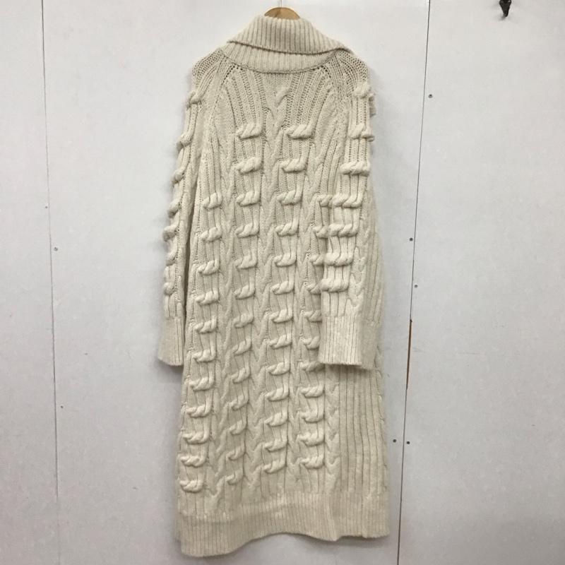 ザラ ZARA コート コート一般 3859/118/712 ケーブルニット テクスチャーニットコート L 無地 白 / ホワイト / レディース USED 古着 中古 10134002