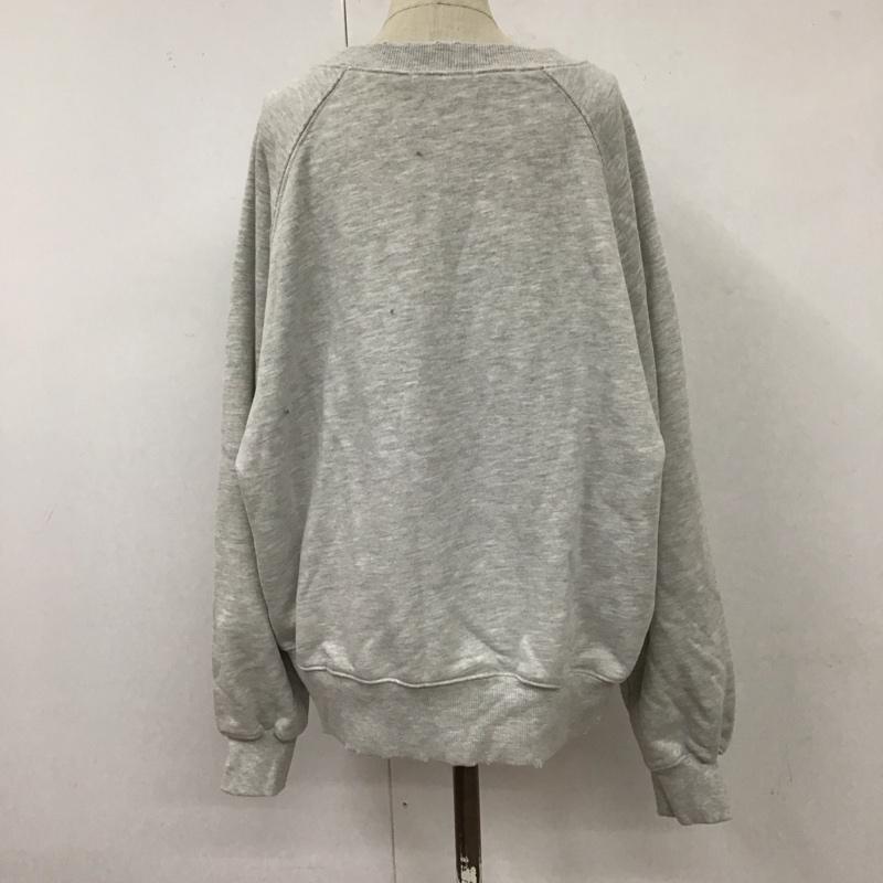 フリークスストア FREAK S STORE トレーナー 長袖 233-32154 スウェット トラ ダメージ プリント FREE ロゴ、文字 灰 / グレー / レディース USED 古着 中古 10114234