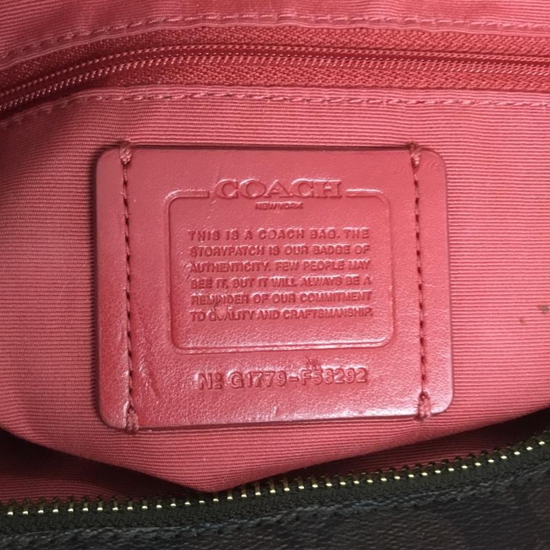 コーチ COACH トートバッグ トートバッグ F58292 ロゴ、文字 茶 / ブラウン / X 赤 / レッド / レディース USED 古着 中古 10131946