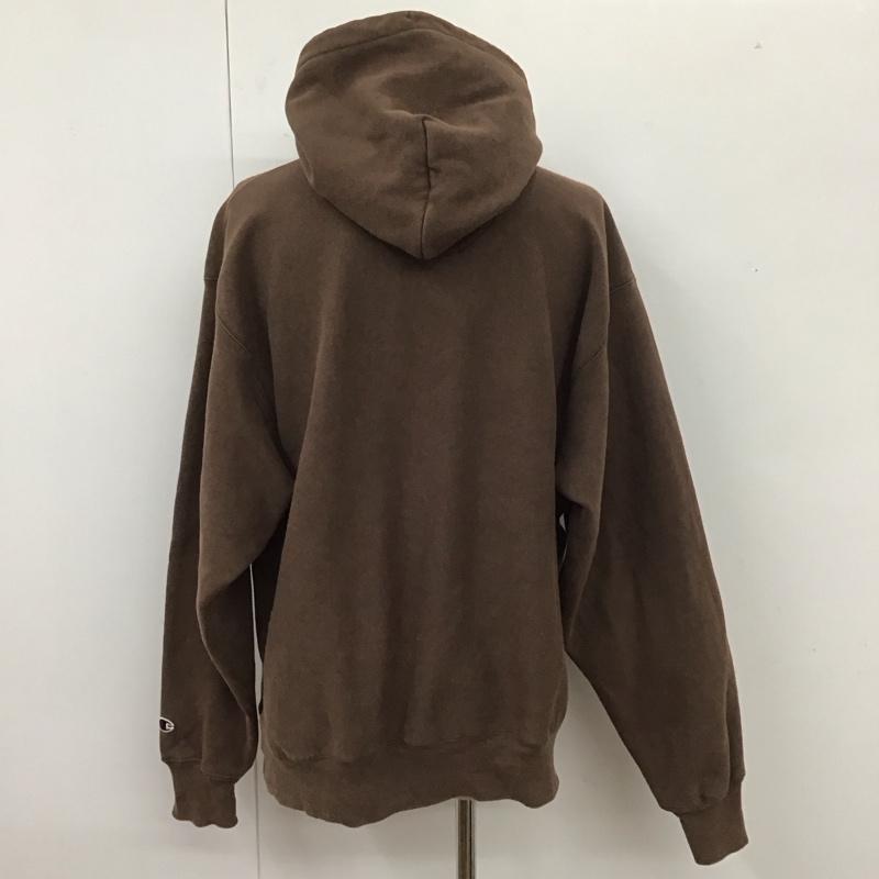 チャンピオン Champion パーカー 長袖 長袖パーカー フード付きパーカー プリントスウェット トレーナー 無地 茶 / ブラウン / メンズ USED 古着 中古 10110393