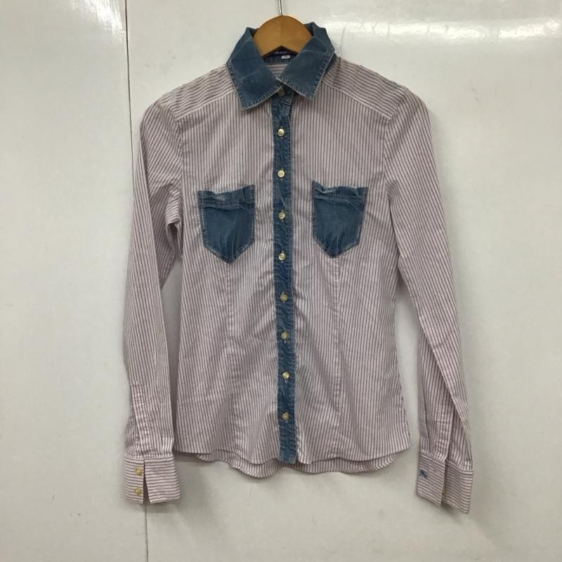 バーバリーブルーレーベル BURBERRY BLUE LABEL シャツ、ブラウス 長袖 38 ストライプ マルチカラー / マルチカラー / レディース USED 古着 中古 10131572