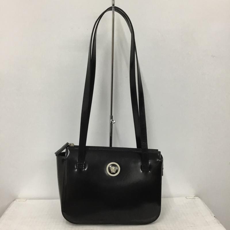 ヴェルサーチ VERSACE トートバッグ トートバッグ ワンポイント 黒 / ブラック / レディース USED 古着 中古 10123653