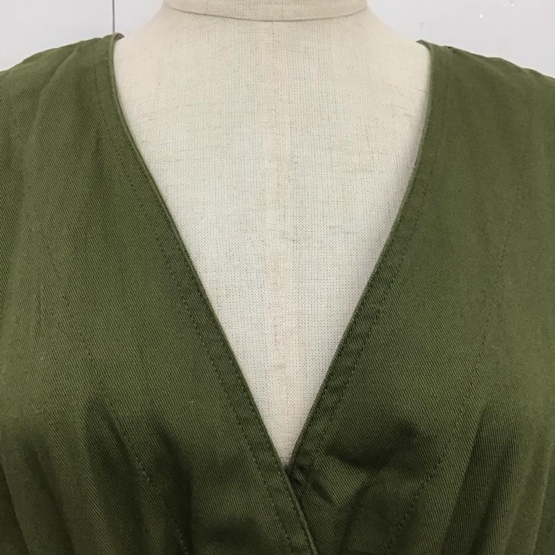 ダブルクローゼット w closet ワンピース ロングスカート ノースリーブワンピース ロングワンピース 前開き 無地 カーキ / カーキ / レディース USED 古着 中古 10115244