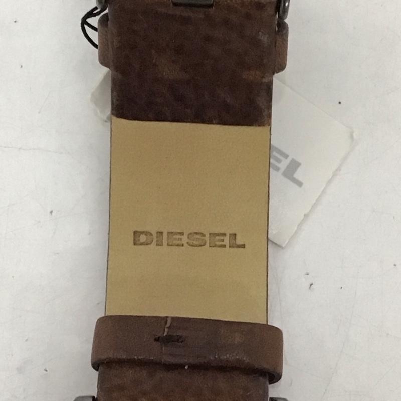 ディーゼル DIESEL 腕時計 アナログ(クォーツ式) DZ1467 レザーベルト 箱有 ロゴ、文字 茶 / ブラウン / X 灰 / グレー / メンズ USED 古着 中古 10134778