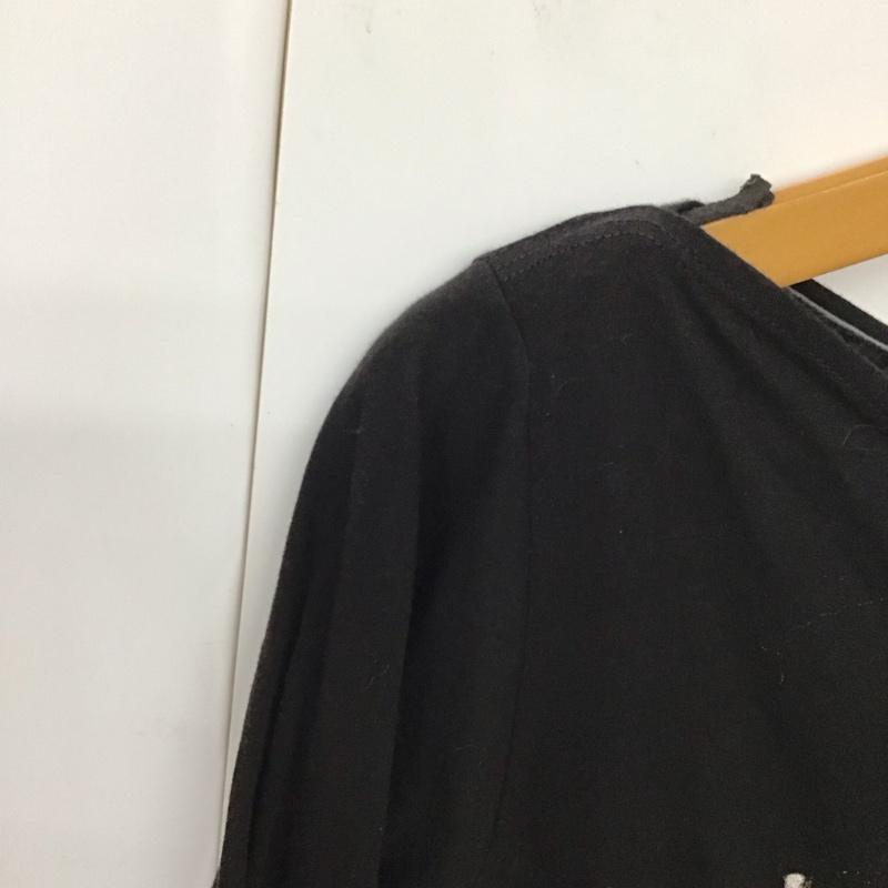 ディーゼル DIESEL Tシャツ 七分袖 S ロゴ、文字 黒 / ブラック / レディース USED 古着 中古 10130611