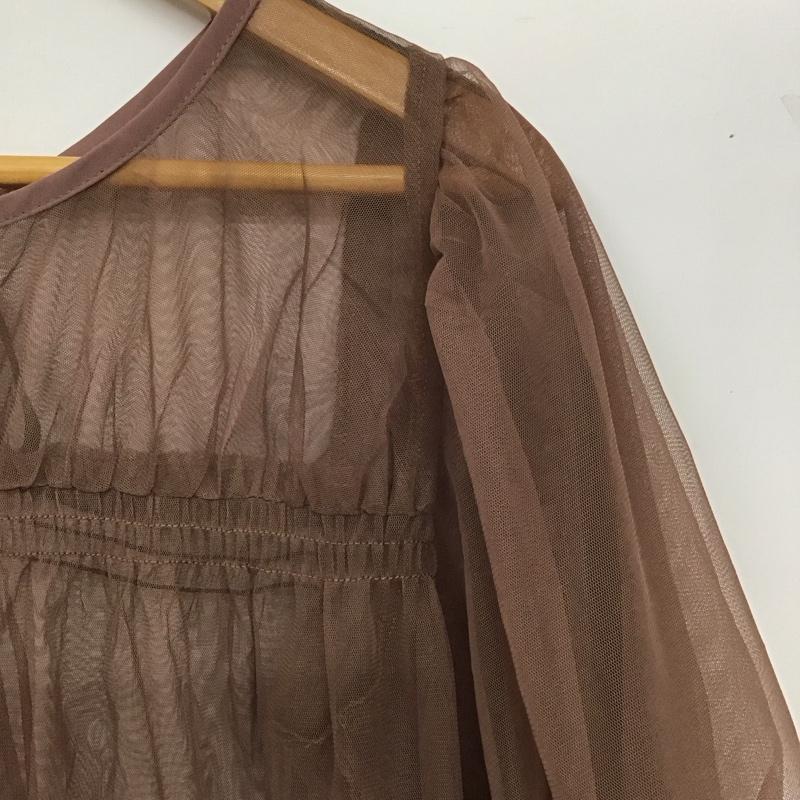 アルシーヴ archives カットソー 半袖 バルーンチュールTOPS バルーン袖 M 無地 桃 / ピンク / レディース USED 古着 中古 10129195