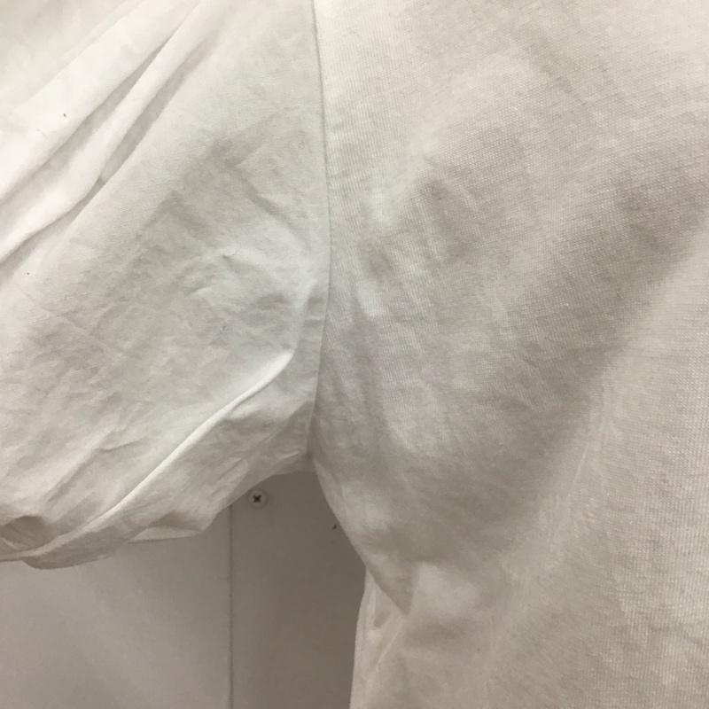 ザラ ZARA カットソー 半袖 5644 120 250 パフスリーブ L 無地 白 / ホワイト /  レディース USED 古着 中古 10114099