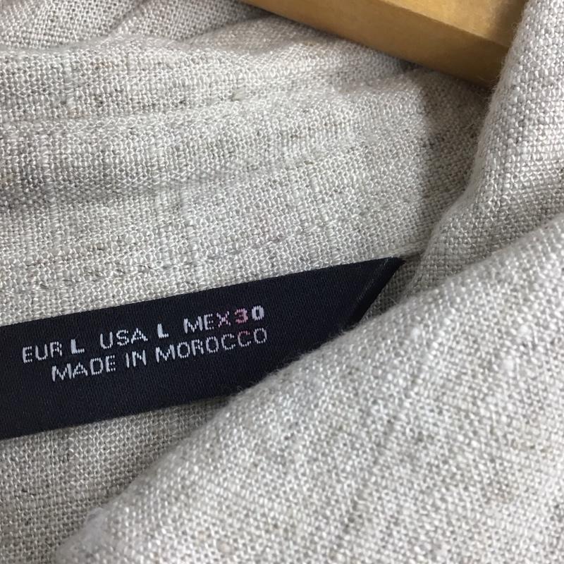ザラ ZARA ワンピース ロングスカート 半袖ロングワンピース フレアスカート 前ボタン L 無地 ベージュ / ベージュ / レディース USED 古着 中古 10134322