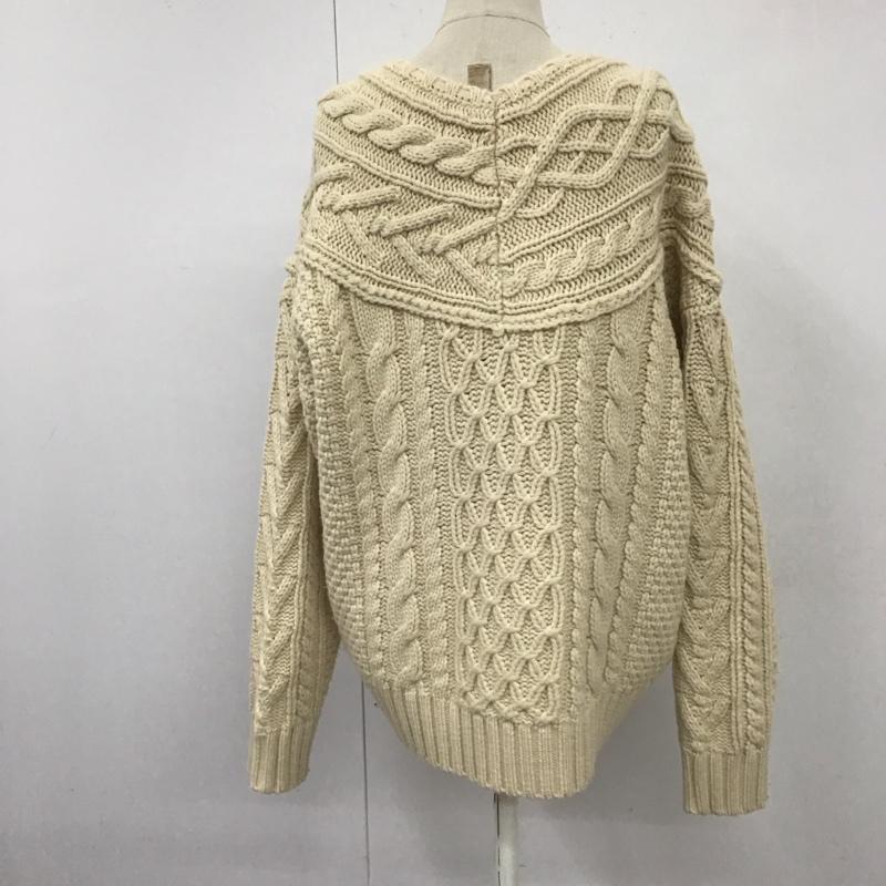フリークスストア FREAK S STORE ニット、セーター 長袖 203-3329 Vネック FREE  アイボリー / アイボリー /  レディース USED 古着 中古 10109446