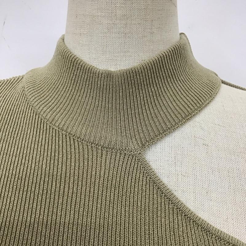 ムルーア MURUA ニット、セーター 長袖 012012603101-02 ショルダーカットタートルニット FREE 無地 カーキ / カーキ /  レディース USED 古着 中古 10114464