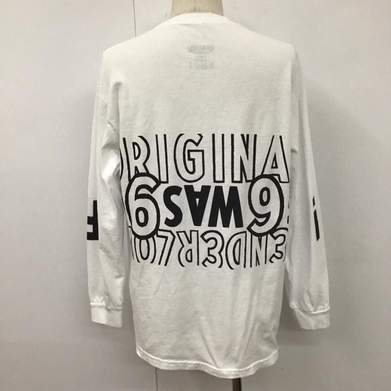 テンダーロイン TENDERLOIN カットソー 長袖 長袖カットソー クルーネックカットソー ロングスリーブカットソー プリントTシャツ L ロゴ、文字 白 / ホワイト /  メンズ USED 古着 中古 10109806