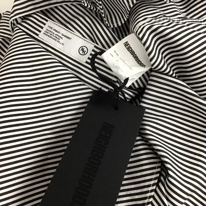 ネイバーフッド NEIGHBORHOOD シャツ、ブラウス 長袖 251benh-shm03 STRIPE SHIRTLS 長袖シャツ M ストライプ 白 / ホワイト / X 黒 / ブラック / メンズ USED 古着 中古 10132284