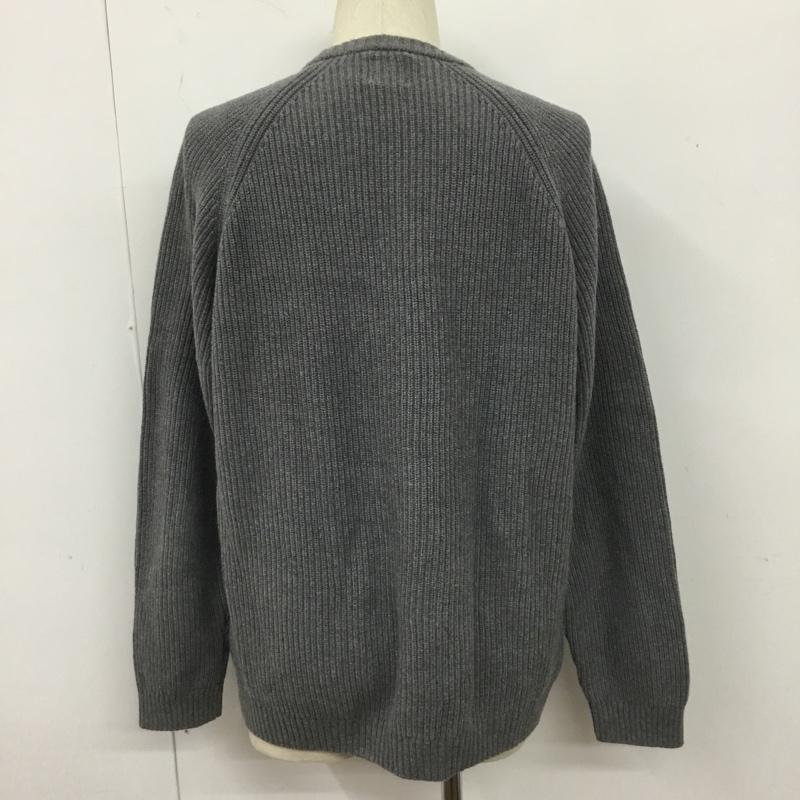 ザラ ZARA ニット、セーター 長袖 1775 401 803 クルーネック ラグランスリーブ XL 無地 灰 / グレー / メンズ USED 古着 中古 10107033