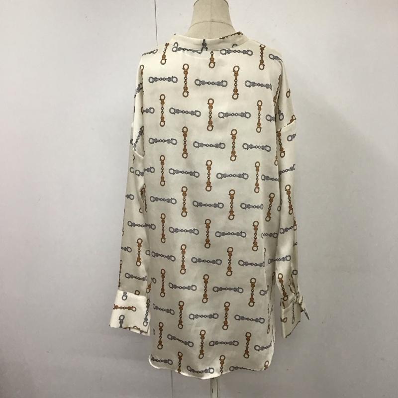 ザラ ZARA カットソー 長袖 ノーカラー スキッパー S 総柄 マルチカラー / マルチカラー /  レディース USED 古着 中古 10114100