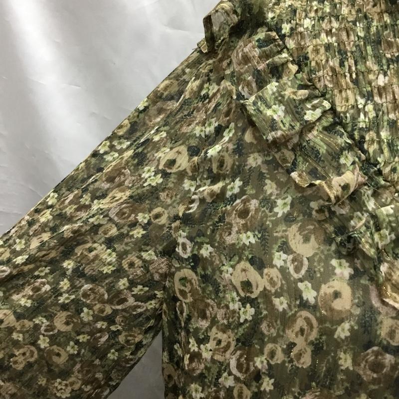 ザラ ZARA カットソー 長袖 長袖カットソー シャツカットソー 総柄 XS 総柄 マルチカラー / マルチカラー / レディース USED 古着 中古 10115789