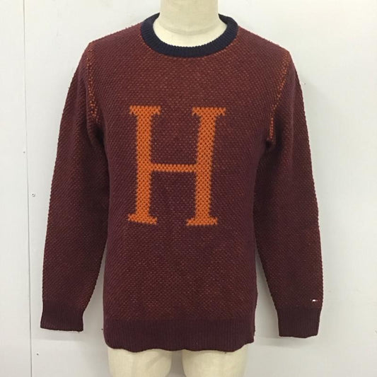 トミーヒルフィガー TOMMY HILFIGER ニット、セーター 長袖 長袖ニットカットソー ニット セーター クルーネックニット M ロゴ、文字 マルチカラー / マルチカラー /  メンズ USED 古着 中古 10112568