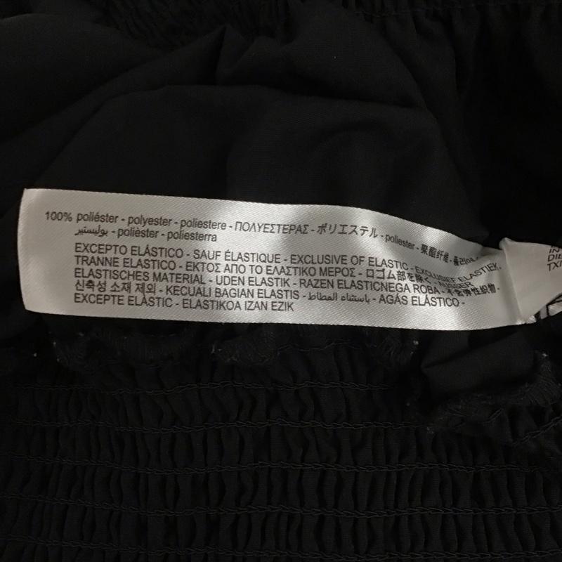 ザラ ZARA シャツ、ブラウス 長袖 8351 249 800 シャーリング XL 無地 黒 / ブラック / レディース USED 古着 中古 10112047