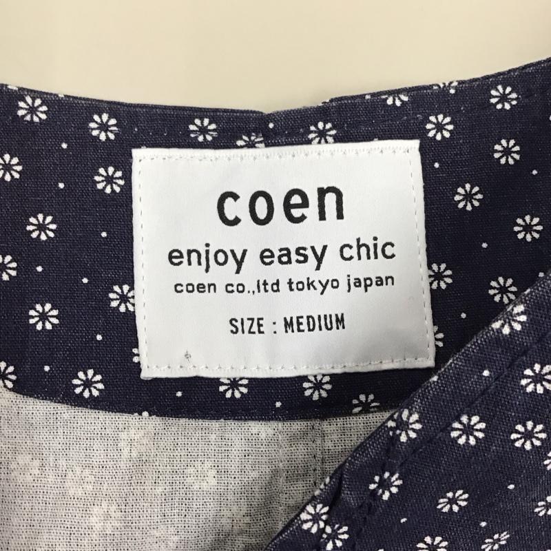 コーエン coen ベスト ベスト 7560-602-9028 ワークベスト 総柄 前ボタンベスト M プリント 紺 / ネイビー / メンズ USED 古着 中古 10116962