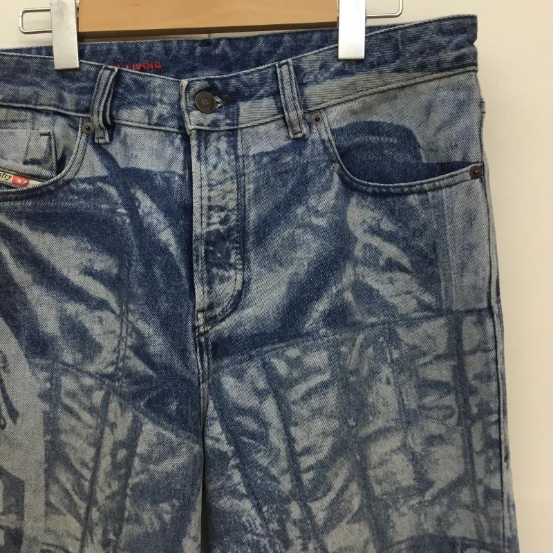 ディーゼル DIESEL パンツ デニム、ジーンズ 32インチ 総柄 水色 / ライトブルー / メンズ USED 古着 中古 10135819
