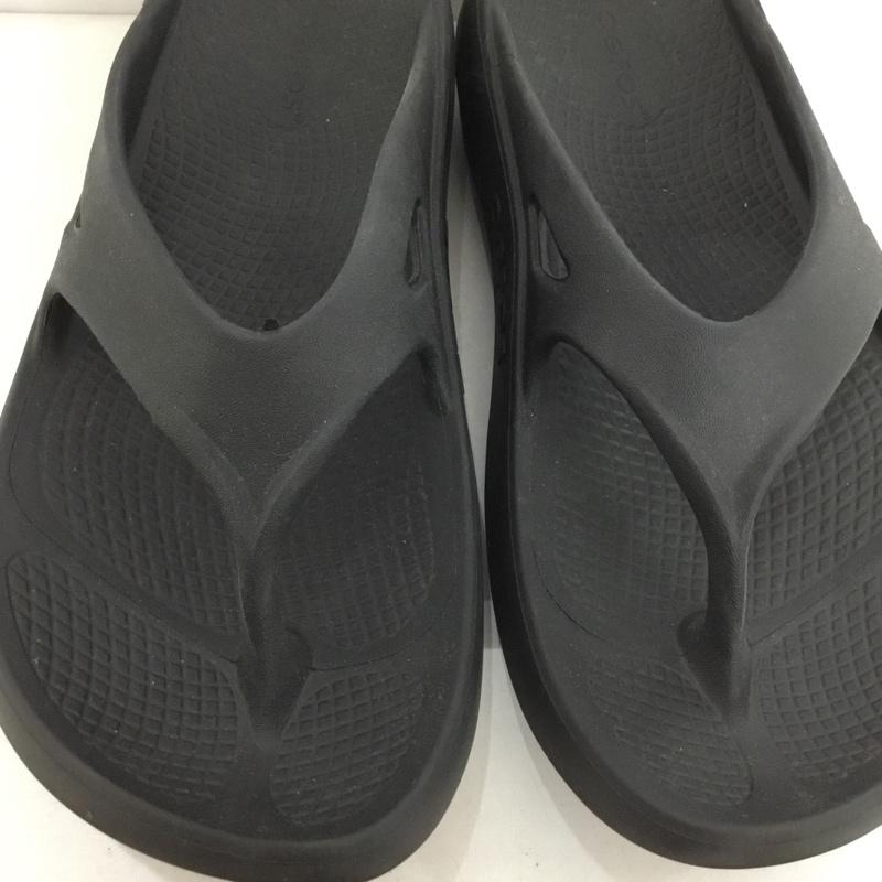 ウーフォス OOFOS サンダル サンダル リカバリーサンダル EU38 ロゴ、文字 黒 / ブラック / レディース USED 古着 中古 10144829
