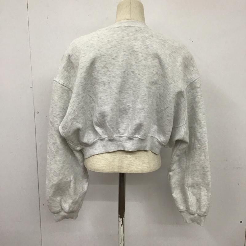 ザラ ZARA トレーナー 長袖 長袖トレーナー スウェット クルーネック プルオーバー S 無地 灰 / グレー / レディース USED 古着 中古 10126953