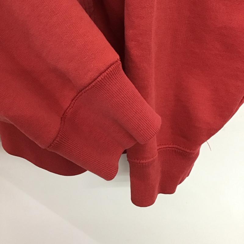 カーハート Carhartt パーカー 長袖 裏起毛 プルオーバー ロゴ、文字 赤 / レッド / メンズ USED 古着 中古 10133760
