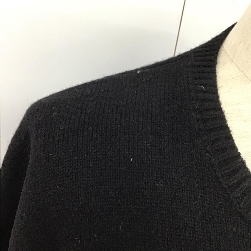 ステューシー STUSSY ニット、セーター 長袖 クルーネック XL ロゴ、文字 黒 / ブラック / メンズ USED 古着 中古 10111866