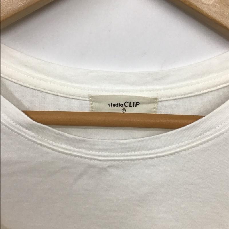 スタディオクリップ studio CLIP Tシャツ 半袖 ベスト付き FREE 無地 白 / ホワイト / X ベージュ / ベージュ / レディース USED 古着 中古 10131670