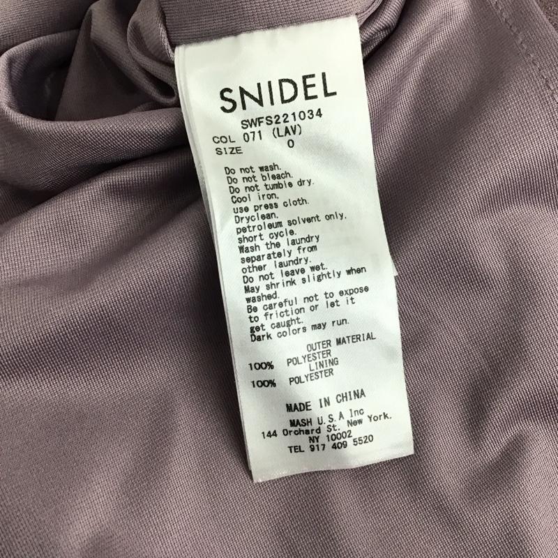 スナイデル SNIDEL スカート ロングスカート swfs221034 バックサテンマーメイドスカート 0 無地 紫 / パープル / レディース USED 古着 中古 10143022