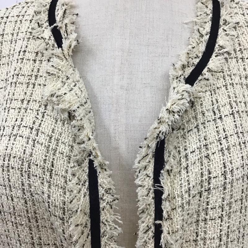 ザラ ZARA ジャケット、上着 ジャケット、ブレザー 長袖ジャケット ノーカラージャケット 前開きジャケット M 総柄 マルチカラー / マルチカラー / レディース USED 古着 中古 10121666
