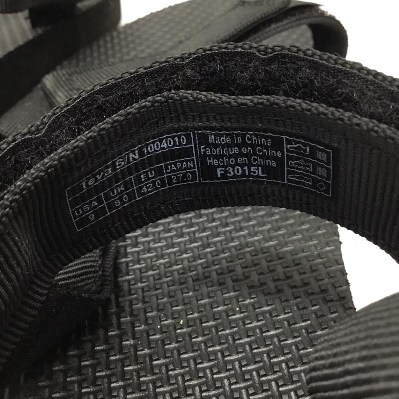 テバ Teva サンダル サンダル 1004010 ORIGINAL UNIVERSAL URBAN スポーツサンダル 27cm 27.0cm ロゴ、文字 黒 / ブラック / メンズ USED 古着 中古 10106534