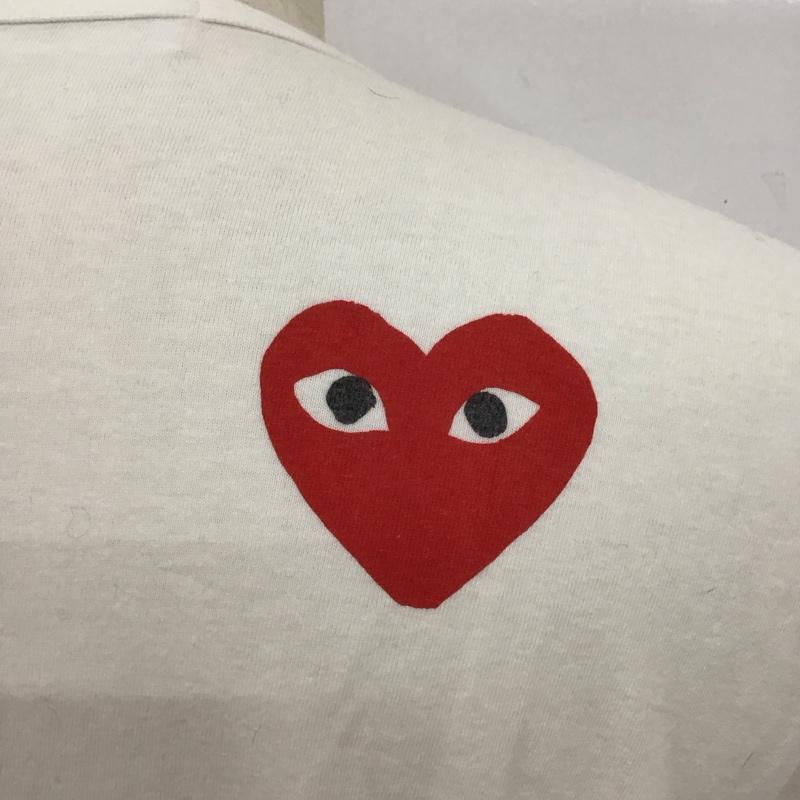 プレイコムデギャルソン PLAY COMME des GARCONS Tシャツ 半袖 ae-t202 THENORTHFACE コラボ 半袖カットソー ブリントTシャツ M ロゴ、文字 白 / ホワイト / レディース USED 古着 中古 10114673