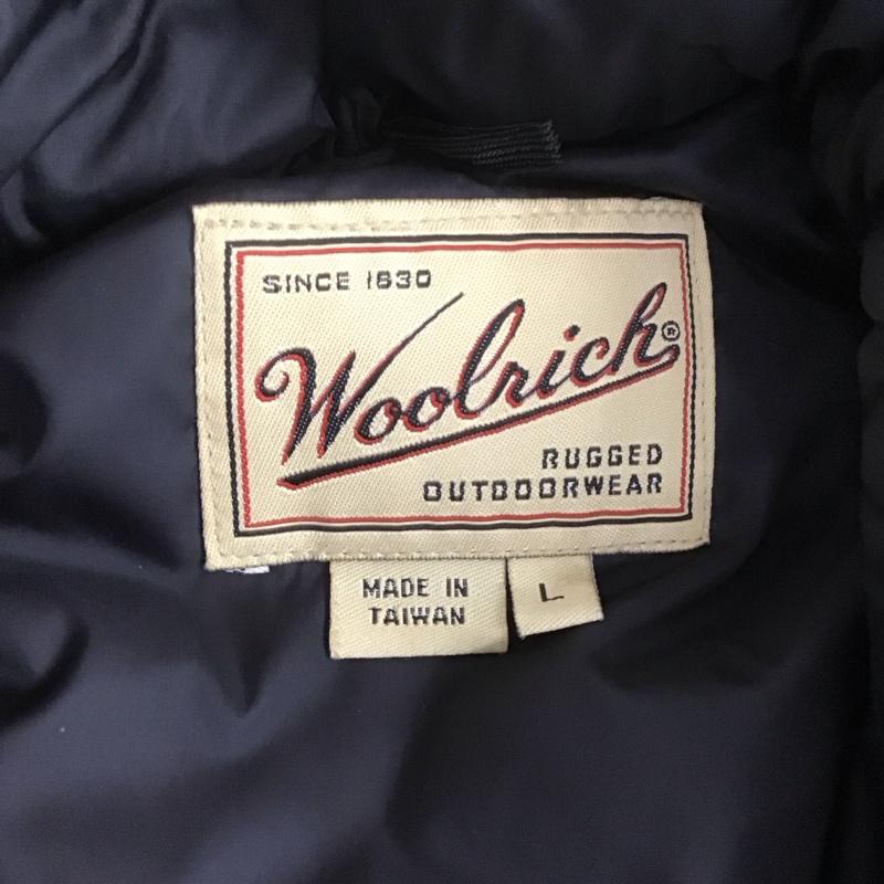 ウールリッチ WOOLRICH ベスト ベスト ベスト ダウンベスト アウター ジップアップジャケット L ロゴ、文字 黒 / ブラック / X 赤 / レッド / メンズ USED 古着 中古 10106728