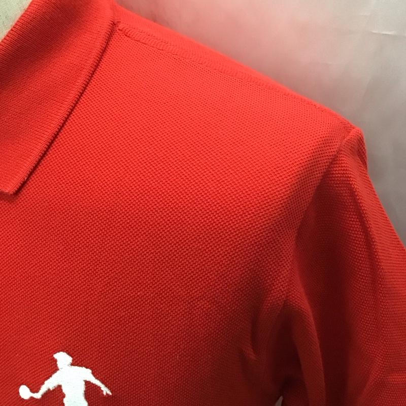 ラコステ LACOSTE ポロシャツ 半袖 半袖ポロシャツ カラーシャツ 半袖カットソー 3 ロゴ、文字 赤 / レッド /  メンズ USED 古着 中古 10111467