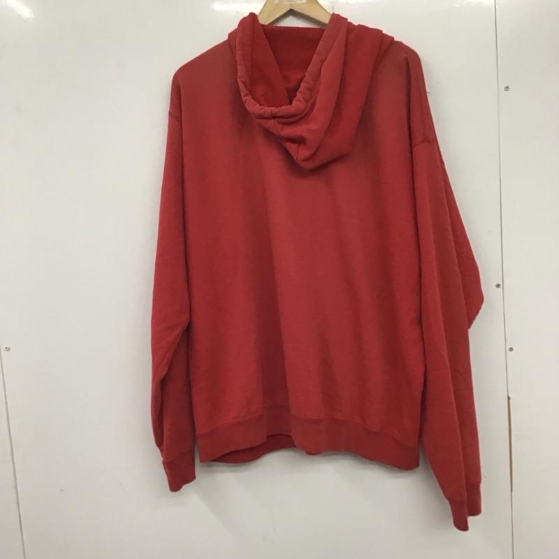 カーハート Carhartt パーカー 長袖 裏起毛 プルオーバー ロゴ、文字 赤 / レッド / メンズ USED 古着 中古 10133760