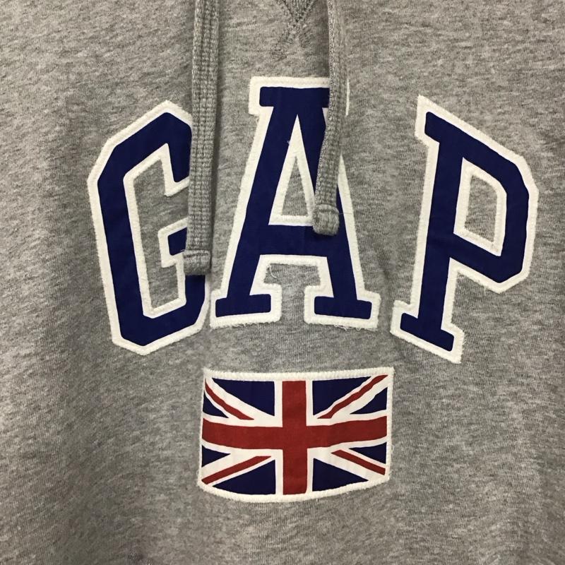 ギャップ GAP パーカー 長袖 長袖パーカー プルオーバーパーカー スウェット M ロゴ、文字 灰 / グレー / メンズ USED 古着 中古 10132672