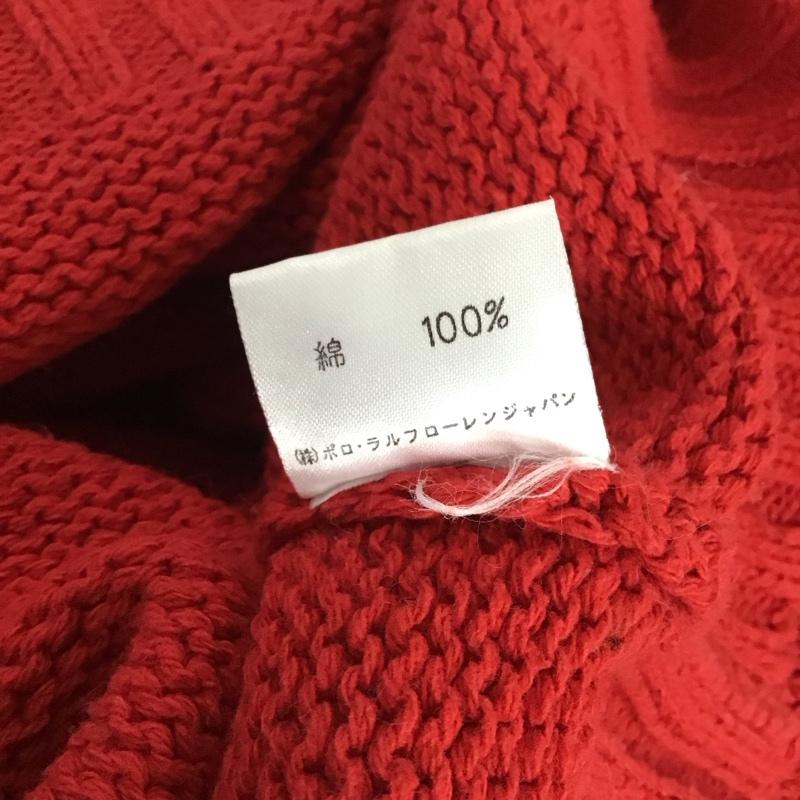 ポロスポーツラルフローレン POLOSPORT ニット、セーター 長袖 長袖ニットカットソー クルーネック セーター L ロゴ、文字 赤 / レッド / メンズ USED 古着 中古 10140267