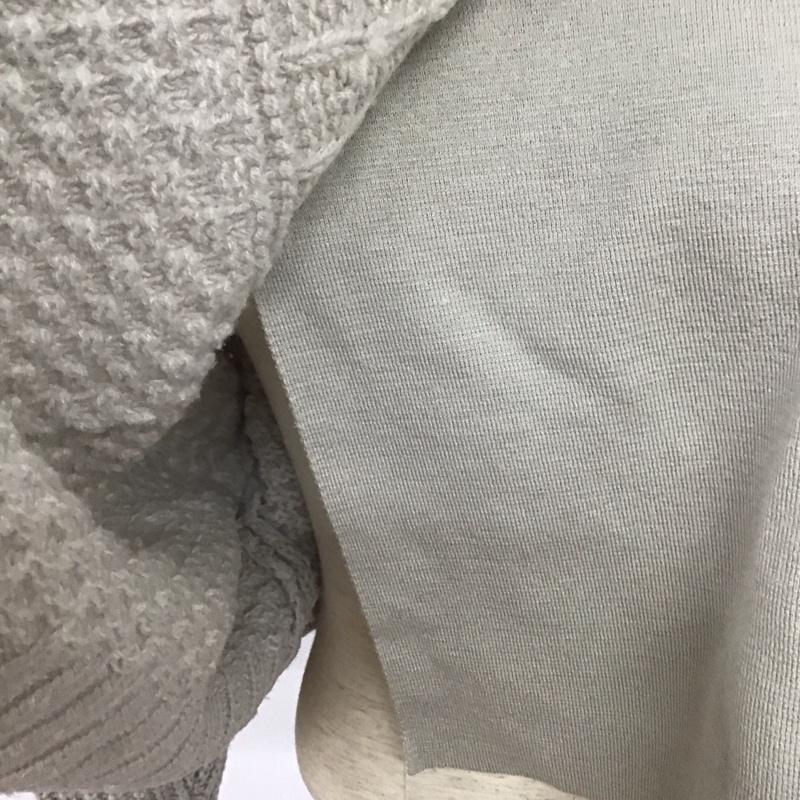 ジーナシス JEANASIS ニット、セーター 長袖 長袖ニットカットソー クルーネック セーター FREE 無地 灰 / グレー / レディース USED 古着 中古 10126099