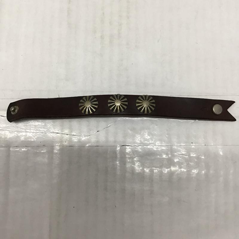 古着 USED アクセサリー ブレスレット、バングル BUTTON WORKS コンチョ レザー 茶 / ブラウン / メンズ USED 古着 中古 10116460