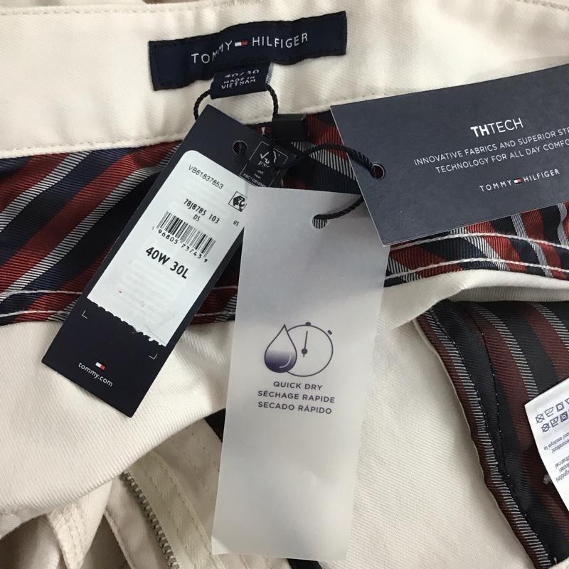 トミーヒルフィガー TOMMY HILFIGER パンツ デニム、ジーンズ デニムパンツ スリムパンツ カジュアルパンツ ストレッチパンツ 40 無地 白 / ホワイト / メンズ USED 古着 中古 10127313