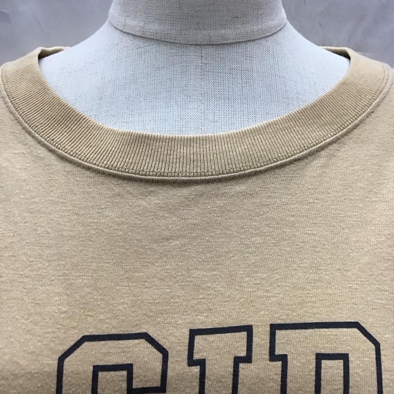 エックスガール X-girl Tシャツ 半袖 クルーネック ロゴ、文字 ベージュ / ベージュ / レディース USED 古着 中古 10117036