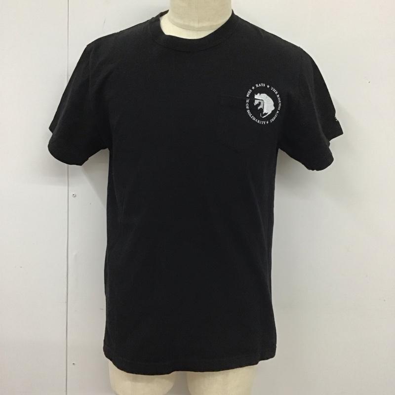 ラッツ RATS Tシャツ 半袖 半袖カットソー プリントTシャツ クルーネックカットソー L ロゴ、文字 黒 / ブラック /  メンズ USED 古着 中古 10113151