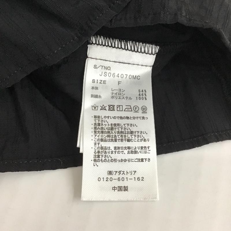 ジーナシス JEANASIS シャツ、ブラウス 半袖 半袖シャツカットソー ノーカラーシャツカットソー フリルシャツ FREE 刺繍 黒 / ブラック / レディース USED 古着 中古 10105863