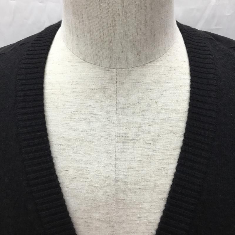 ラウンジリザード LOUNGE LIZARD カーディガン 長袖 1 無地 黒 / ブラック / メンズ USED 古着 中古 10108951