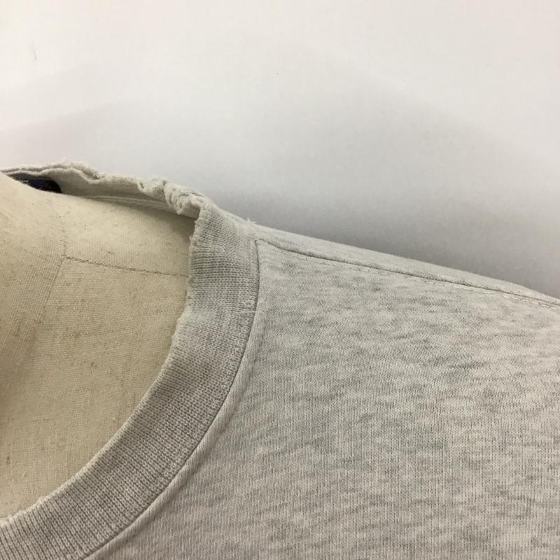 ステューシー STUSSY トレーナー 長袖 長袖トレーナー スウェット クルーネック リブスウェットカットソー L ロゴ、文字 灰 / グレー /  メンズ USED 古着 中古 10116620