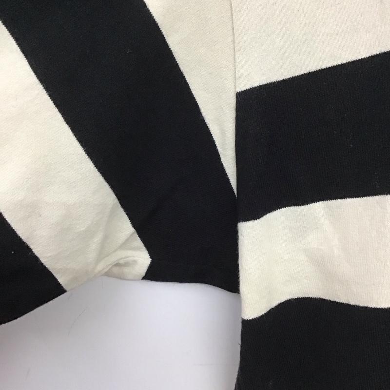 ショット schott Tシャツ 半袖 半袖カットソー プリントTシャツ クルーネックカットソー XL ボーダー柄 白 / ホワイト / X 黒 / ブラック / メンズ USED 古着 中古 10137731